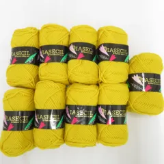Sợi kim cương Sợi Toyobo DIASECIL 9 bóng Bộ 17 màu vàng 1 bóng 50g Khoảng 92m 100% Len Thu/Đông Hàng chưa sử dụng