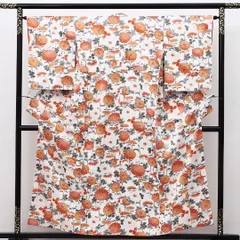 Có thể giặt kimono, hoa văn nhỏ, tay áo, dài 153 cm, dài tay áo 65 cm, size S, hoa cúc, trắng, polyester 1221-17650