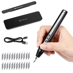 ★Mới★Máy cắt siêu âm có thể sạc lại theo sở thích Phụ kiện máy in 3D Tần số cao 40kHz 205g Siêu nhẹ Công suất điều chỉnh 3 giai đoạn Bao gồm đèn LED 72 Lưỡi dao có thể thay thế được làm bằng nhôm Đi kèm trong hộp quà tặng để in 3D/Xà phòng/PVC/Gỗ/Bảng xốp Thủ công c00603ce