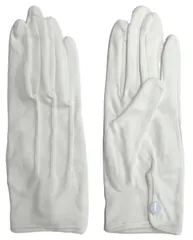 [SANDAI] Tôi rất thích Găng tay lái xe trang trọng 100% cotton có móc cổ tay (Trắng (5 đôi), L)