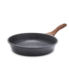 Chảo rán SENSARTE, 28 cm, Tương thích lửa IH/Gas, Lớp phủ đá cẩm thạch, Không dính, Không chứa PFOA, Xử lý chống dính, Nhẹ, Màu xám, Không có chất độc hại, Dễ lau chùi, Không dính, Hiệu suất nhiệt cao PMS