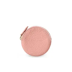 BONAVENTURA Hộp Đựng Đồng Xu Tròn Thu Nhỏ Da [Xanh Lục Lam] Da Ý Da Thật Quà Tặng BCCT3-BCpms