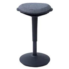 Ghế Nâng YAMAZEN (Tương Thích Với Bàn Đứng), Loại Nâng Áp Khí, Kết Cấu Mặt Tròn (Dễ Ngồi Trong Tư Thế Đứng), Ghế Văn Phòng, Ghế Máy Tính, Rộng 42,5 x Sâu 38,5 x Cao 55-69,5 cm, Dễ lắp ráp, HPSpms Xám mờ/Đen