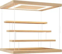 KUKER Hình Bộ sưu tập Case Case Acrylic Case với Hinata Dan (Bảng trên có đèn, LED trắng, Hinata Dan 3 tầng, 30x25x27cm)