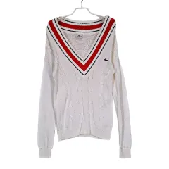 Áo thun dệt kim LACOSTE 90 Preppy Trắng 09100