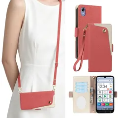 Noaivoky Easy Điện thoại thông minh 5 Vỏ Máy tính xách tay Loại có Gương Vỏ ZTE A601ZT Loại ví Vai Vỏ di động Điện thoại thông minh dễ dàng 5 Loại ví Lưu trữ thẻ Điện thoại thông minh ZTE Easy 5 A601ZT Chức năng giá đỡ Vỏ điện thoại thông minh dễ dàng 5 Vỏ có dây đeo