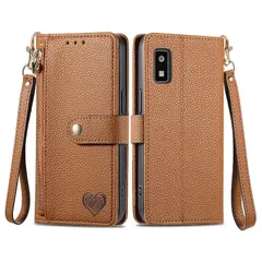 Áp dụng cho vỏ Aquos Wish 3 SH-53D A302SH Loại máy tính xách tay Vỏ điện thoại doanh nghiệp Vỏ bảo vệ điện thoại di động RFID Sức hút mạnh Loại máy tính xách tay Đa chức năng Bao da Ví đựng kiểu dáng va chạm Kết cấu bền Ma sát bền (Màu vàng)