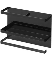 ☆Mới☆Hộp đựng giấy nhà bếp và giấy bọc từ tính Yamazaki màu đen xấp xỉ. Hộp đựng giấy nhà bếp dạng tháp W29XD8XH20cm Tương thích với loại lớn 4397 dde6a306