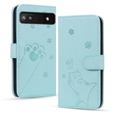 [Mới] Vỏ Mldjomid cho Google Pixel 6a Loại máy tính xách tay Vỏ điện thoại thông minh Google Pixel 6a Loại ví Vỏ bọc di động Pixel6a áp dụng Vỏ bọc di động Happy Kitten Gulp Twitch 6a Vỏ di động Da PU cho Google Pixel 6