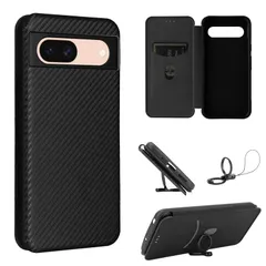 [Mới] Vỏ Google Pixel 8A Loại máy tính xách tay Vỏ sợi carbon mỏng Ốp bảo vệ TPU SIM Free Softbank au Tương thích với tất cả các loại vỏ Pixel 8a Loại ví Lưu trữ thẻ từ Ngăn chặn rơi Mở bên cạnh Google Pixel 8a