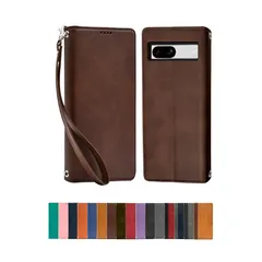 [Mới] Bao da Shizuka Will Google Pixel 7a kiểu máy tính xách tay kiểu da thật Bao da Pixel 7a màu nâu sẫm 1 chiếc