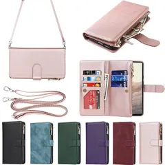 [Mới] Eastwave cho Google Pixel 6 Pro Vỏ cho pixel 6pro Hộp treo dây thừng Loại máy tính xách tay Loại ví Loại thẻ IC Túi đựng tiền xu có dây đeo Lưu trữ thẻ Ví đựng tiền xu có túi khóa kéo Da PU 6 màu Hồng