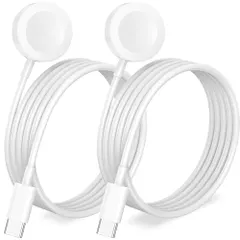 Bộ 2 bộ sạc Apple Watch USB-C Cáp sạc Apple Watch Cáp sạc từ tính cho AppleWatch Sạc không dây tương thích Bộ sạc nâng cấp mới cho iWatch Nhỏ gọn và dễ cầm Bảo quản thuận tiện