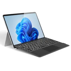 Bàn phím Omikamo Surface Pro Tương thích với Surface Pro 8/9/10/X/11 Bố cục tiêu chuẩn Nhật Bản Bàn phím Surface Pro Bluetooth 5.3 với Bàn di chuột Đèn nền 7 màu Lưu trữ cho 2 bút Typ-C Vỏ sạc mt