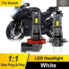 1/2 Chiếc H7 H11 Cao/Chùm Thấp Đèn Suzuki 750 2011-2019 2020 Trắng Đèn Pha LED Xe Máy bãi Đỗ Xe Bóng Đèn