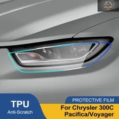 Bộ phim đèn pha cắt sẵn màu đen khói cao PPF Vinyl chống trầy xước cho Chrysler 300C Pacifica/Grand Voyager