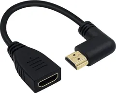 Cáp nối dài HDTV Poyiccot 8K hình chữ L ngắn 15cm, hỗ trợ truyền tín hiệu số 48Gbps