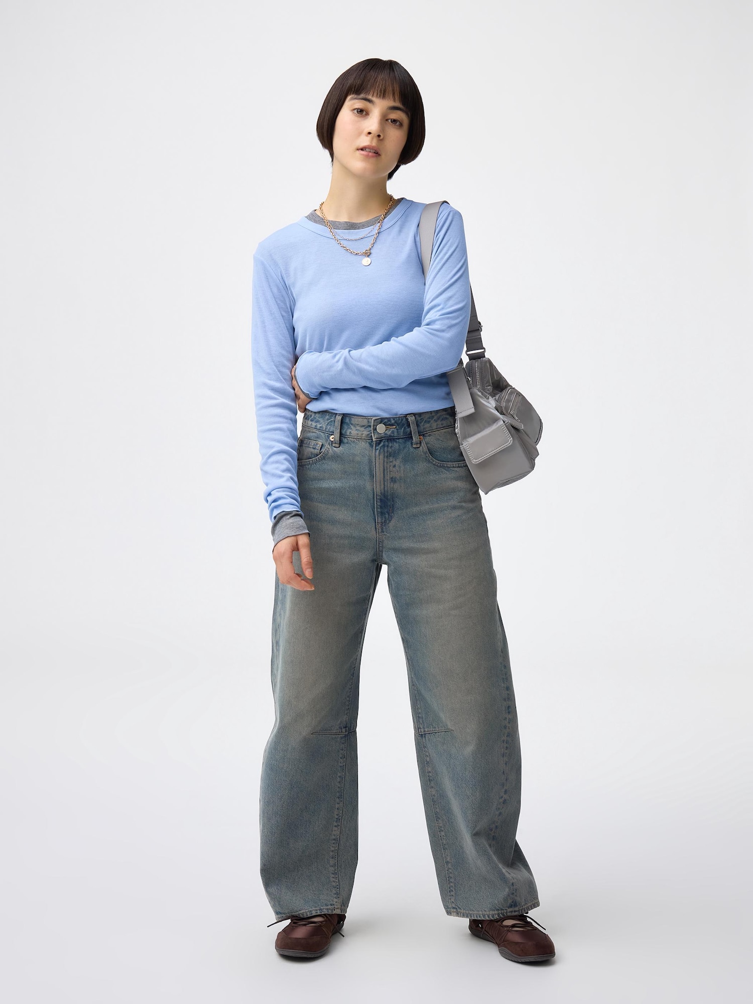 Quần jean ống thùng B (ngắn dài 68,0cm)