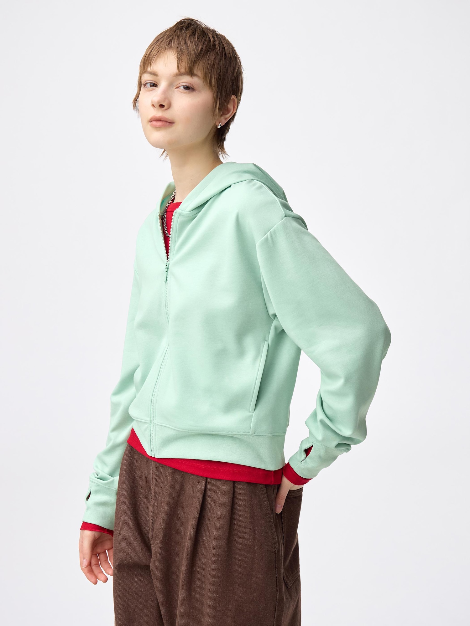 Áo khoác parka có dây kéo cắt tia UV