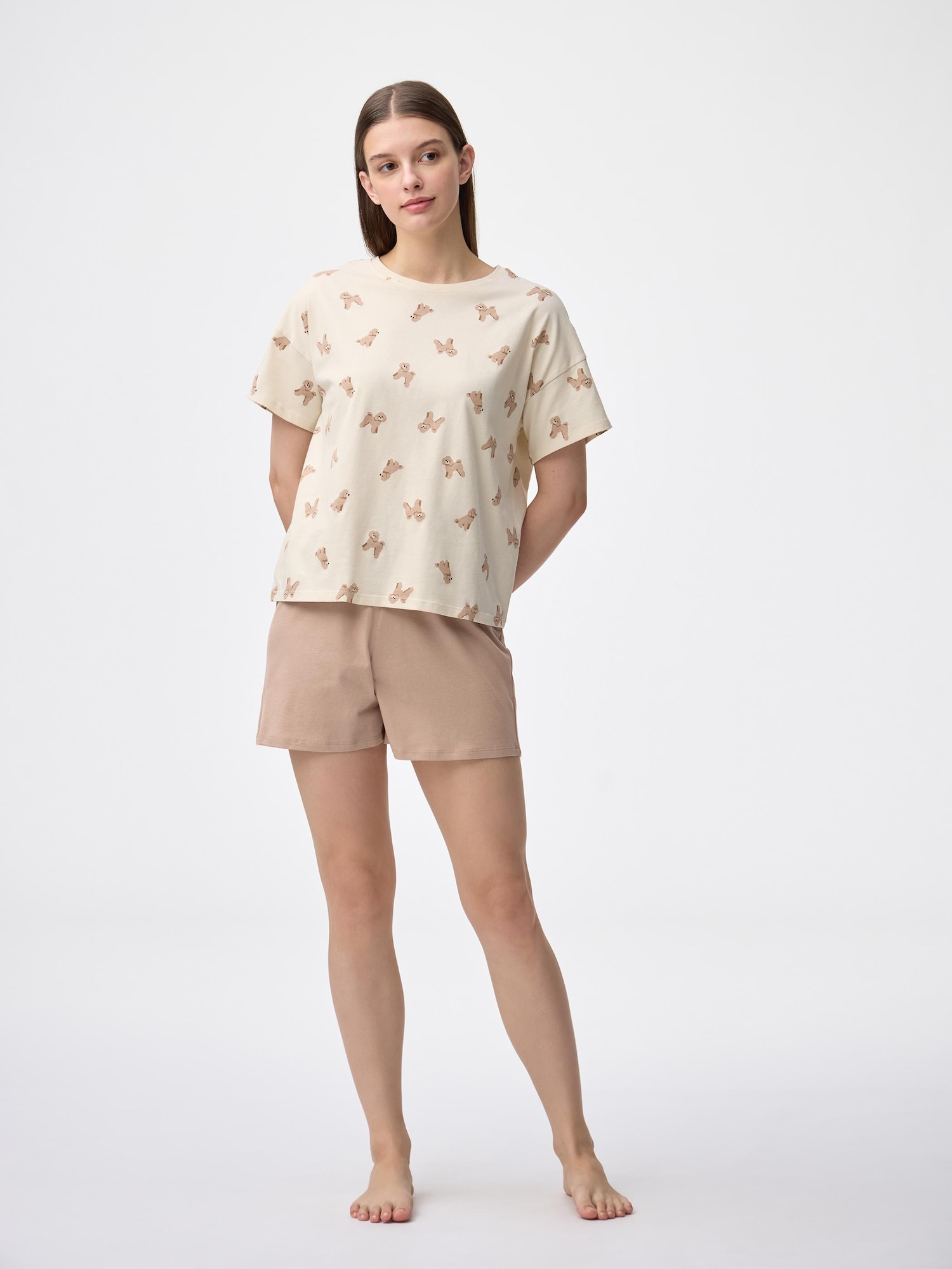 Bộ phòng chờ màu cotton (tay ngắn) (cho chó)