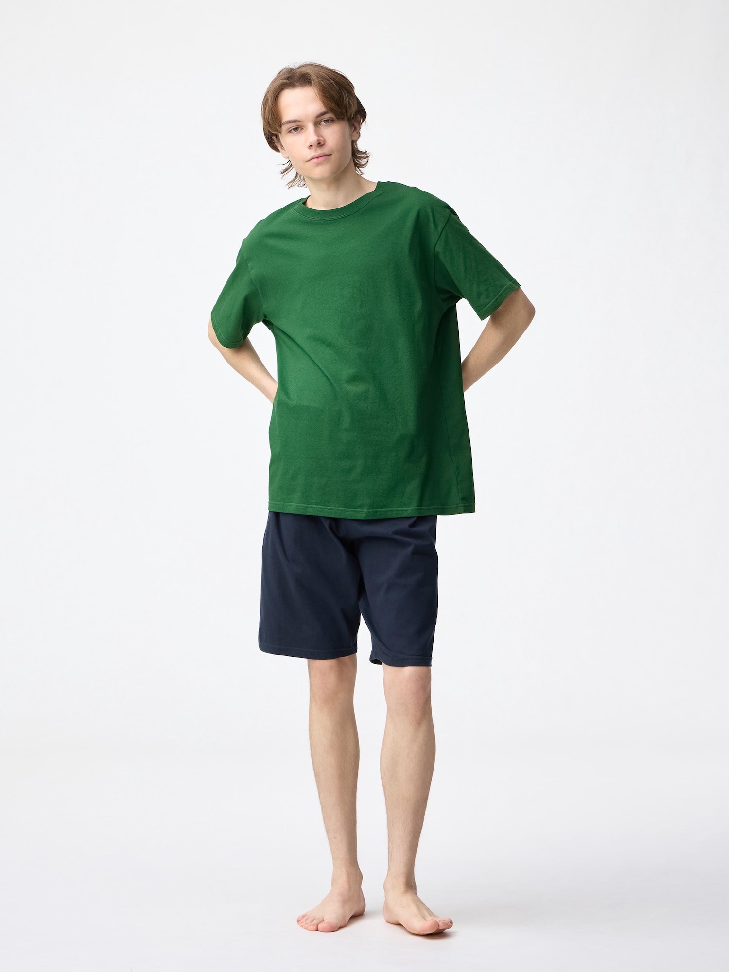 Bộ phòng chờ màu cotton (tay ngắn & quần short)
