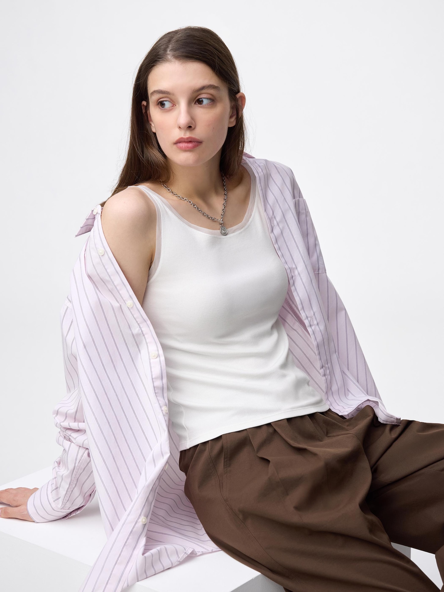 Áo ba lỗ vải tuyn pha cotton (khô)