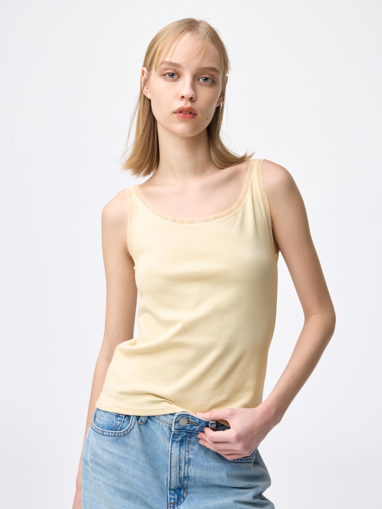 Áo ba lỗ vải tuyn pha cotton (khô)