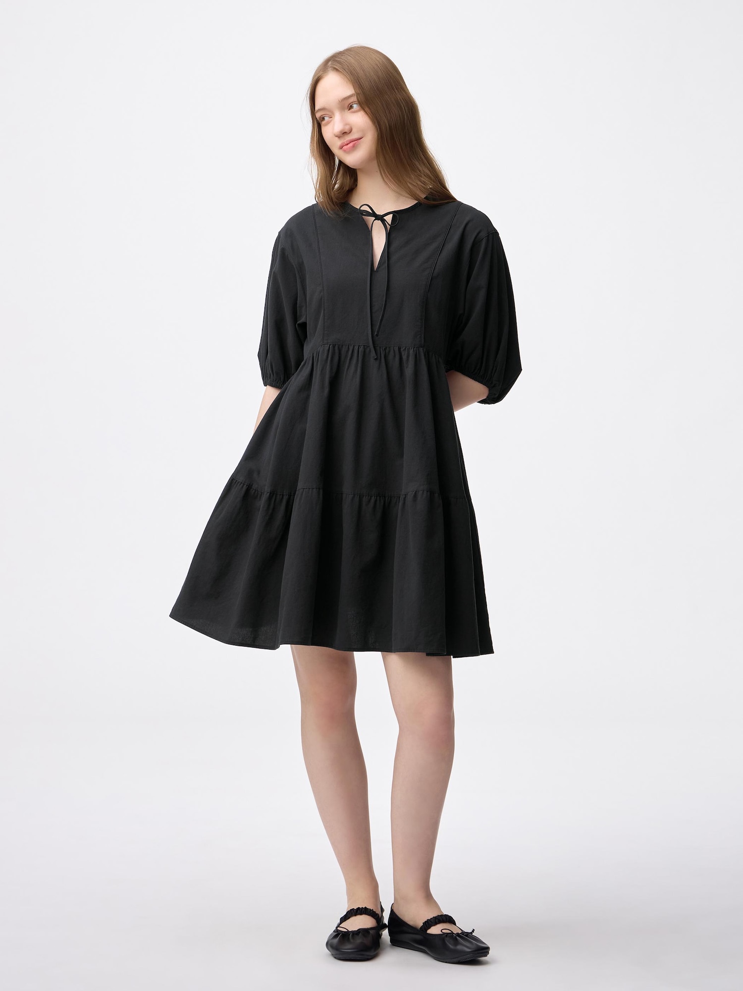 Váy dài xếp tầng (nửa tay)