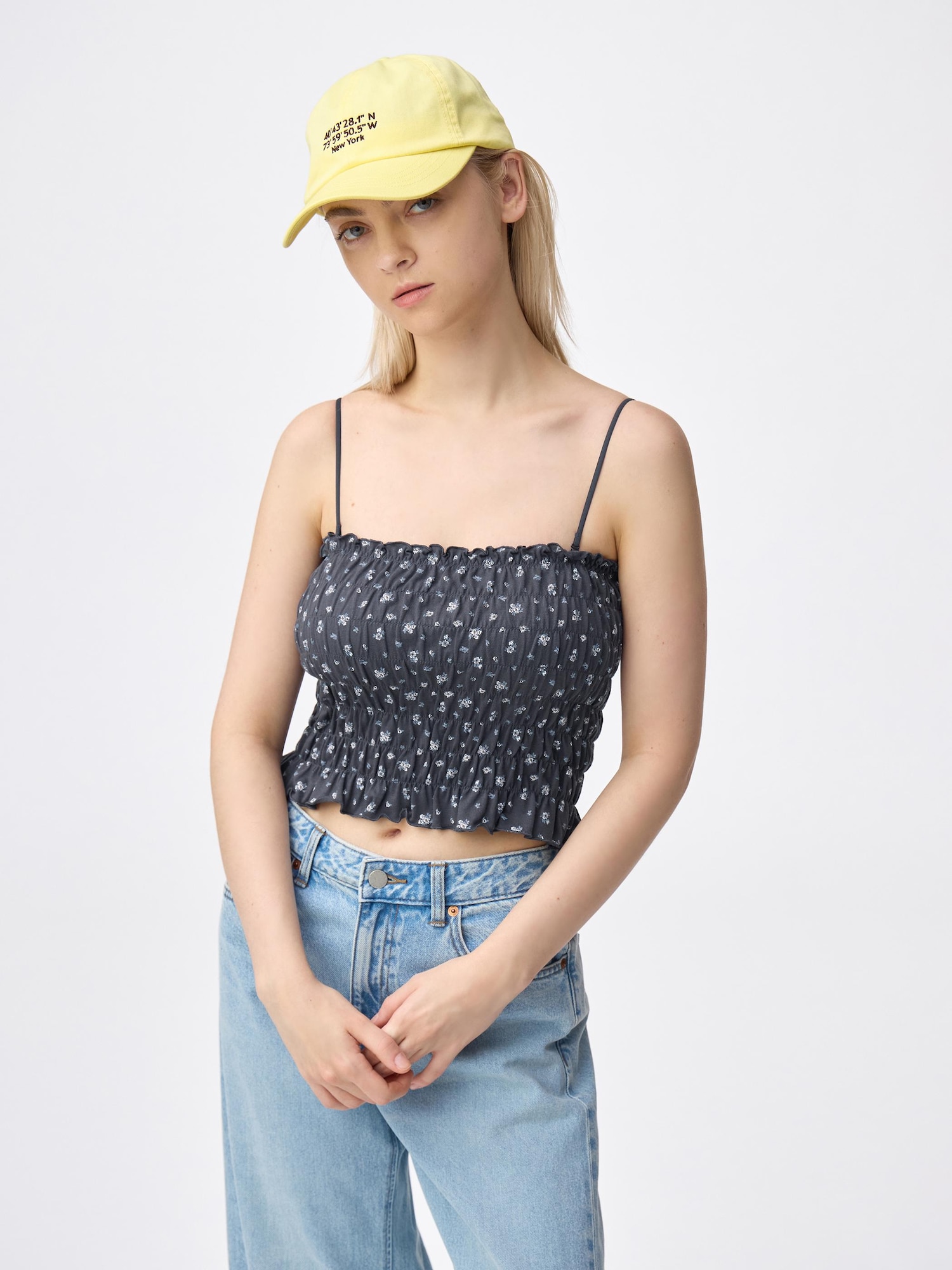 Áo Bra Feel Crop Shirring Tube (Hoa)