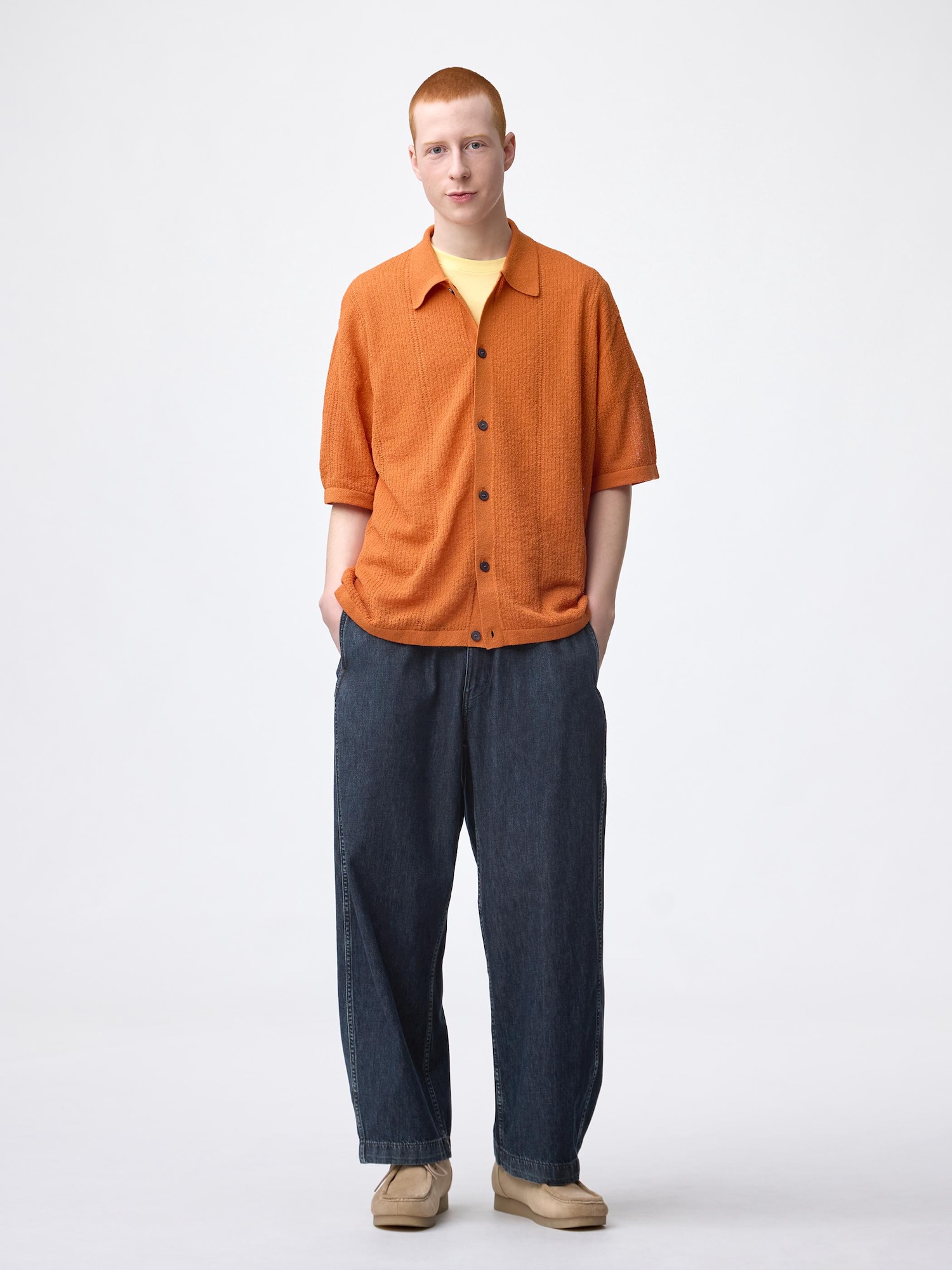 Quần ống suông denim nhẹ nhàng