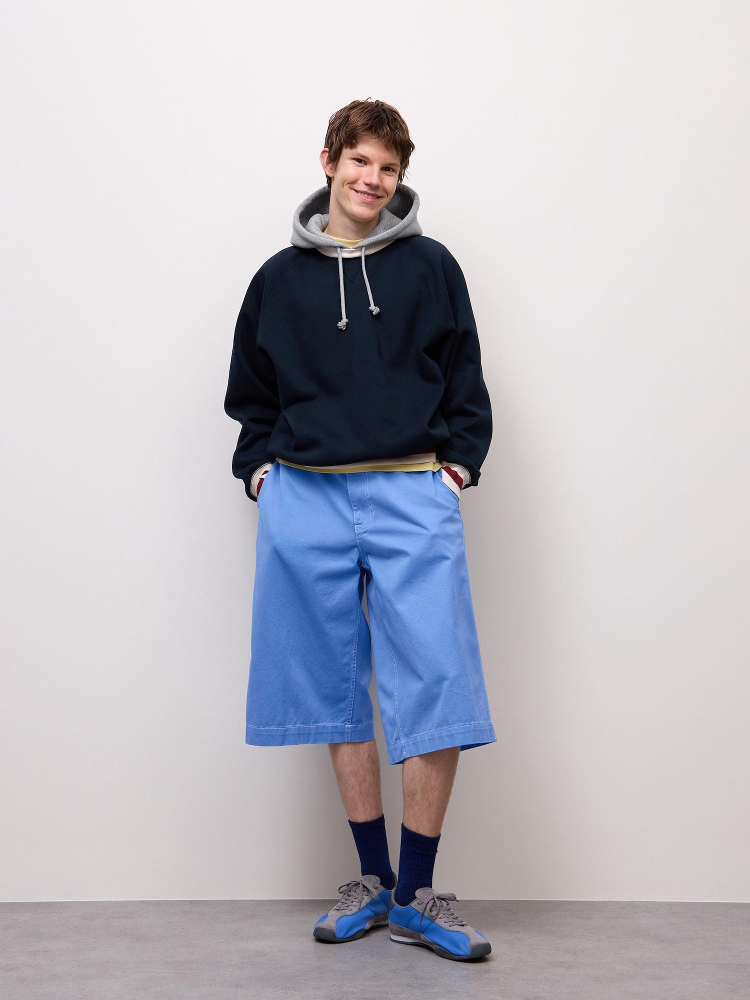 Quần crop baggy vải chéo ST