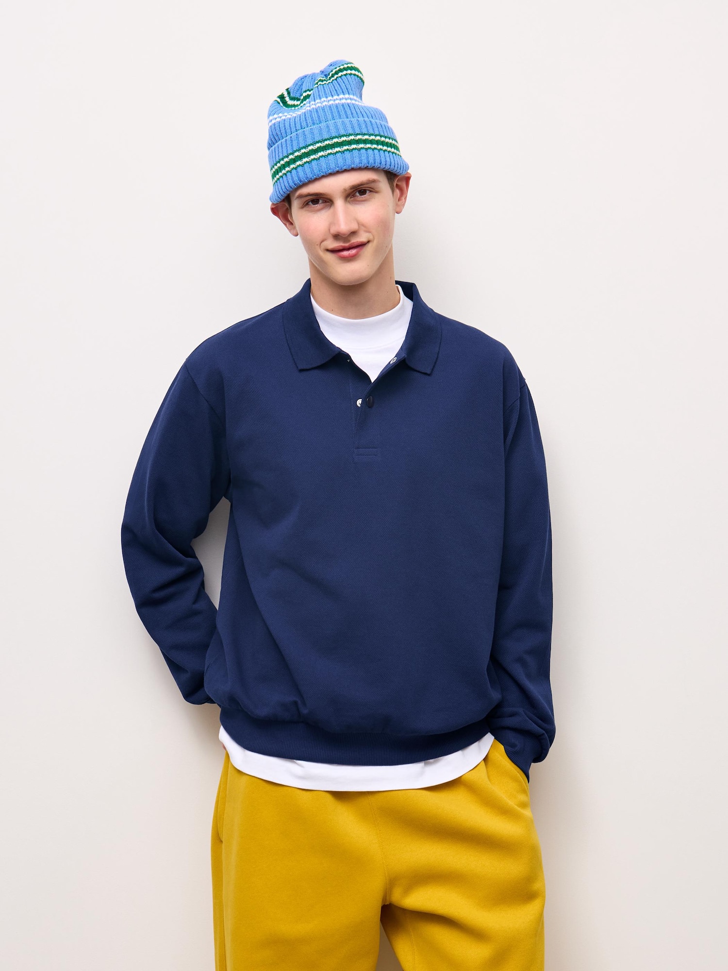 Áo thun polo oversize Kanoko (tay dài) ST
