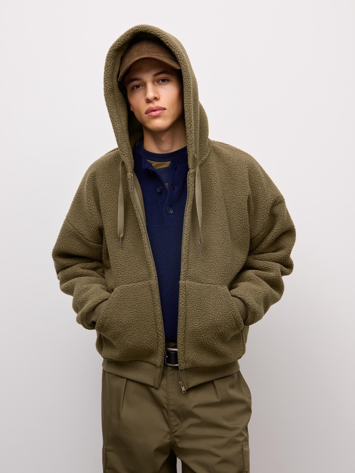Áo parka có khóa kéo bằng lông cừu UL (cỡ lớn)