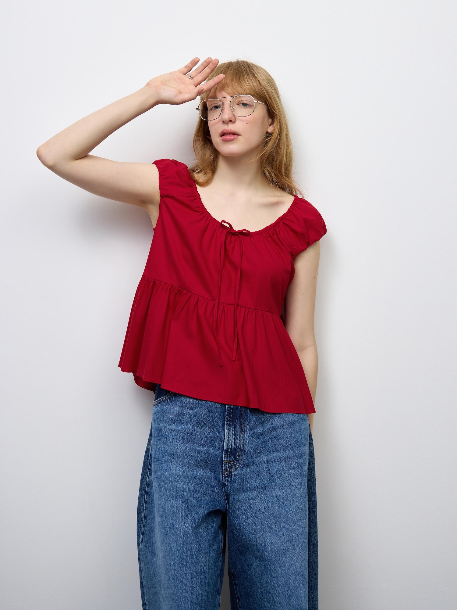 Áo peplum dáng ôm (không tay)