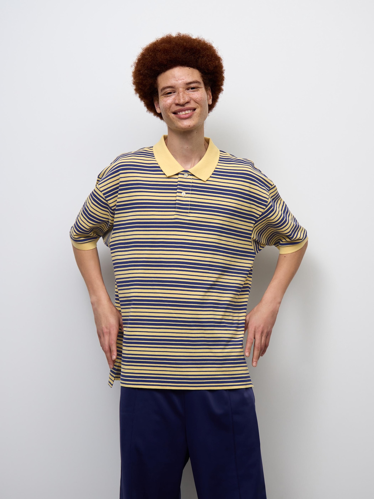 Áo thun polo oversize khô (tay lỡ) (viền) ST