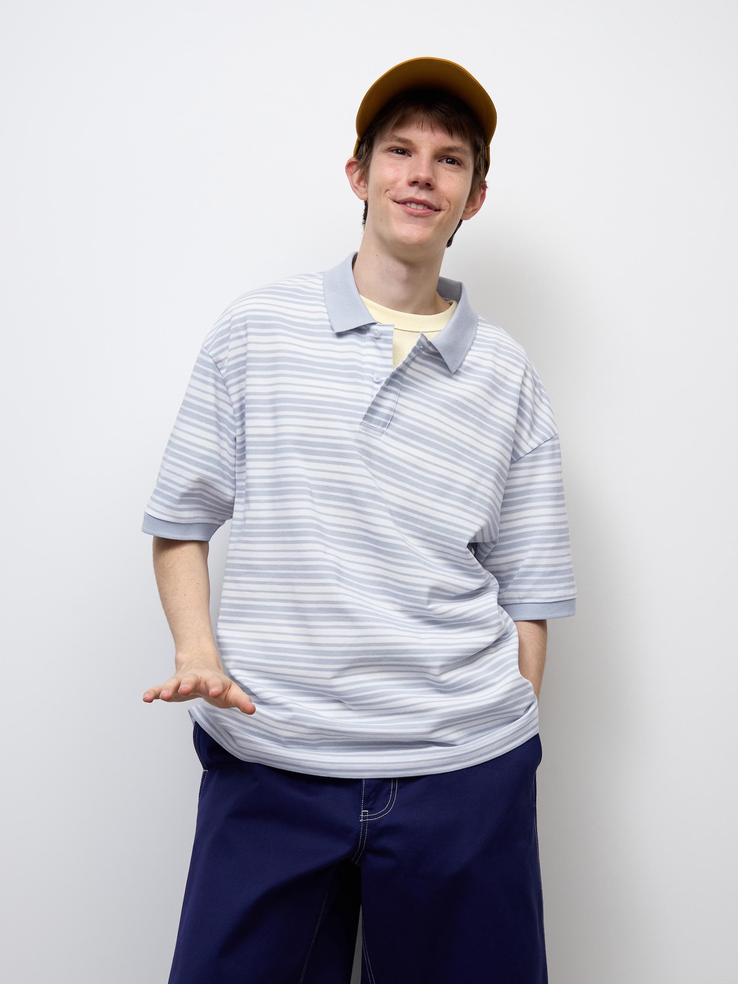Áo thun polo oversize khô (tay lỡ) (viền) ST