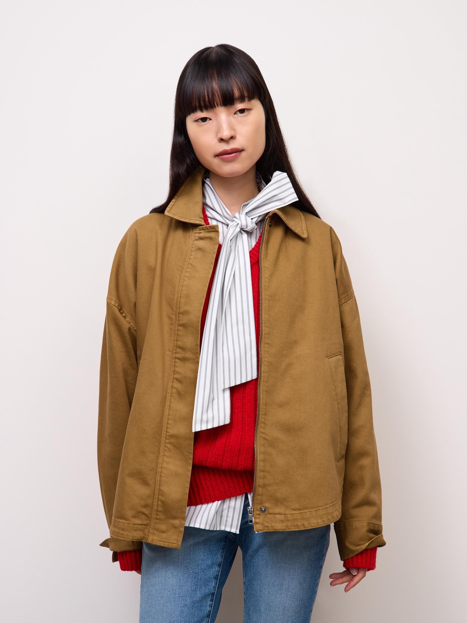 Áo khoác denim tay Dolman CL (siêu oversized)