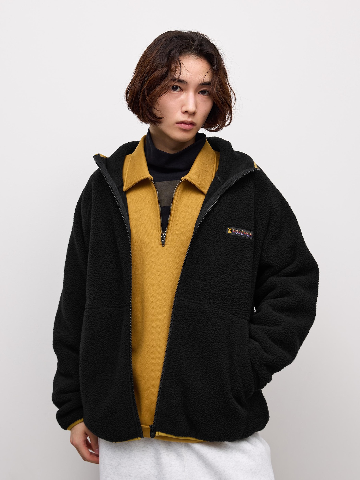 Pokémon áo khoác lông cừu đầy đủ zip